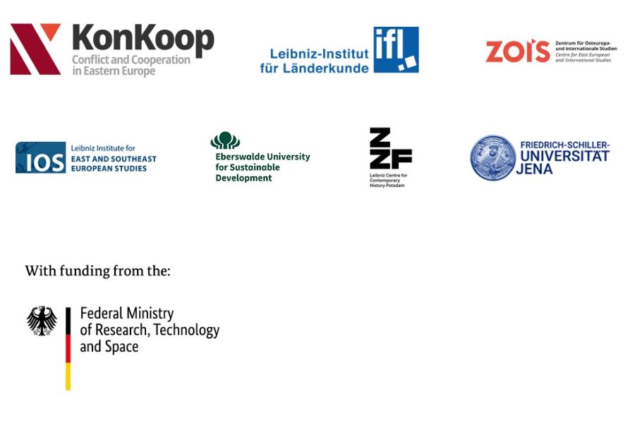 Partner Logos: KonKoop Network, Leibniz Institute for Regional Geography